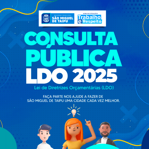 Consulta Pública 2025 - Lei de Diretrizes Orçamentárias (LDO)
